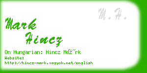 mark hincz business card